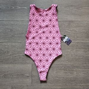 Freedom Rave Wear Wisteria Reversible Sideboob Bodysuit